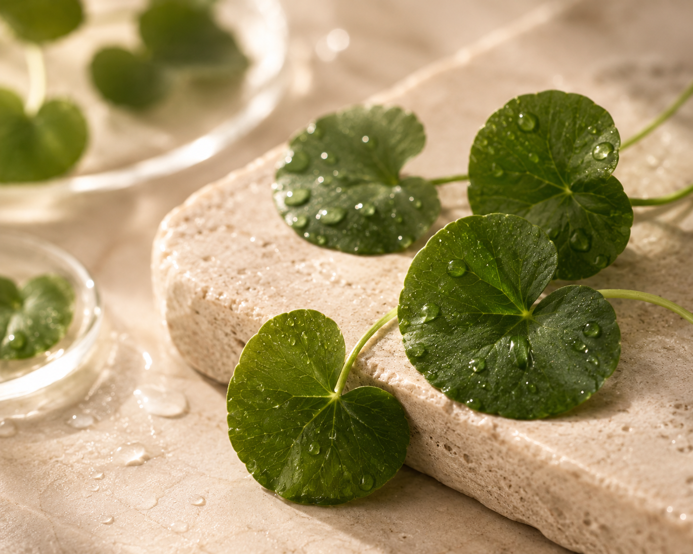 Centella Asiatica botanical-inspired skincare collection featuring products designed to calm and support healthy-looking skin.
